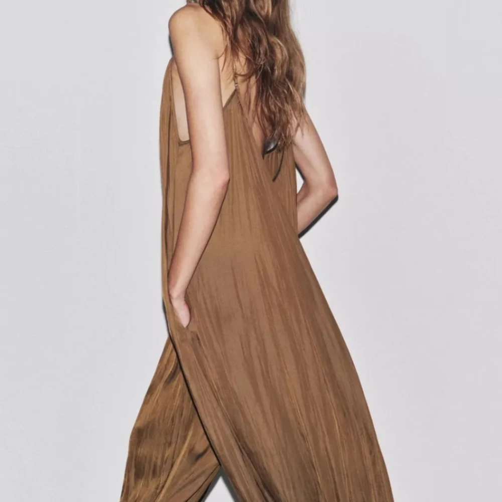 Brand New With Tags Zara ZW Collection Long Pleated Jumpsuit - Picture 3 of 10